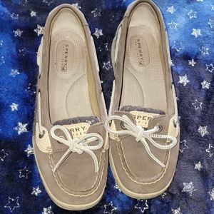 Women's Firefish Gray Sparkle Sequins Slip-On Boat Shoe | Sperry